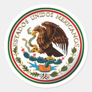 Estados Unidos Mexicanos (Eagle from Mexican Flag) Ronde Sticker