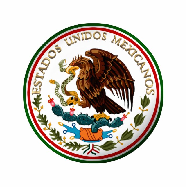 Estados Unidos Mexicanos (Eagle from Mexican Flag) Staand Fotobeeldje (Voorkant)