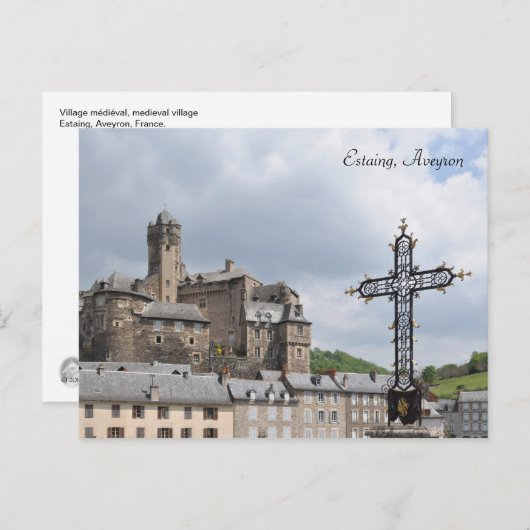 Estaing, Frankrijk briefkaart (Voorkant / Achterkant)