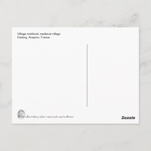 Estaing, Frankrijk briefkaart (Achterkant)
