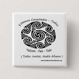 Estamos Conectados Todos Vierkante Button 5,1 Cm