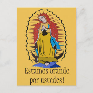 Estamos orando por ustedes! Maagd van Guadalupe Briefkaart