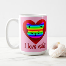 Estampa Animal - I Love Cats - Caneca