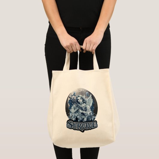 Estampa Anjo – Cyberpunk Guardian Angel - Bolsa Tote Bag (Voorkant (product))