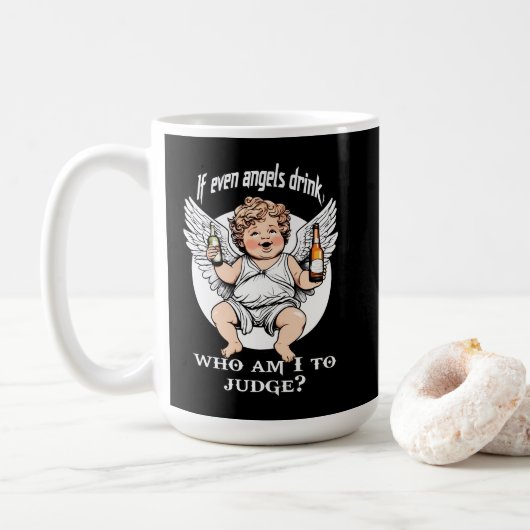Estampa Anjo - Funny Guardian Angel – Caneca Koffiemok (Met donut)