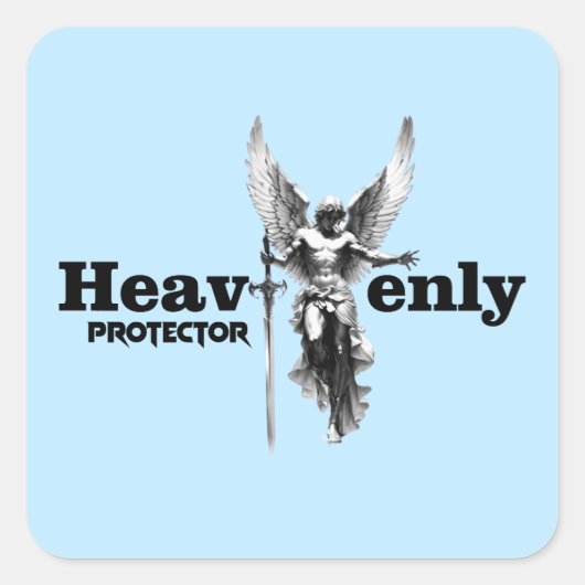 Estampa Anjo - Heavenly Protector - Adesivo Vierkante Sticker (Voorkant)