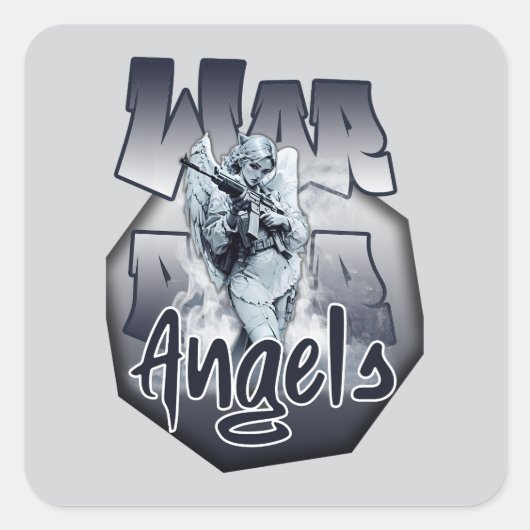Estampa Anjo - Warrior Angels - Adesivo Vierkante Sticker (Voorkant)