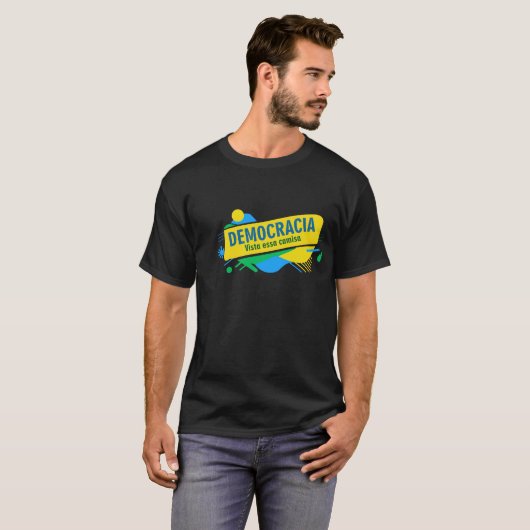 Estampa brasil democracia t-shirt (Voorkant volledig)