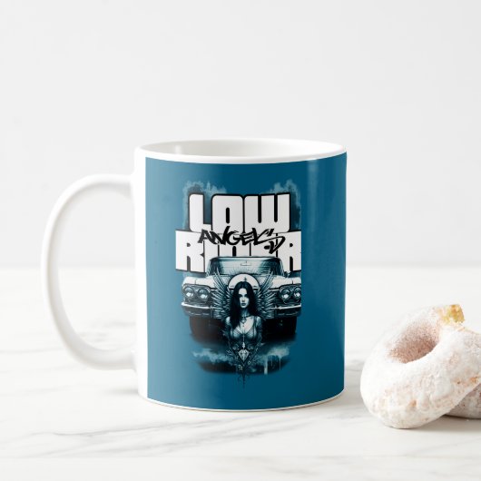 Estampa Carro - Low Rider Angels - Caneca Koffiemok (Met donut)