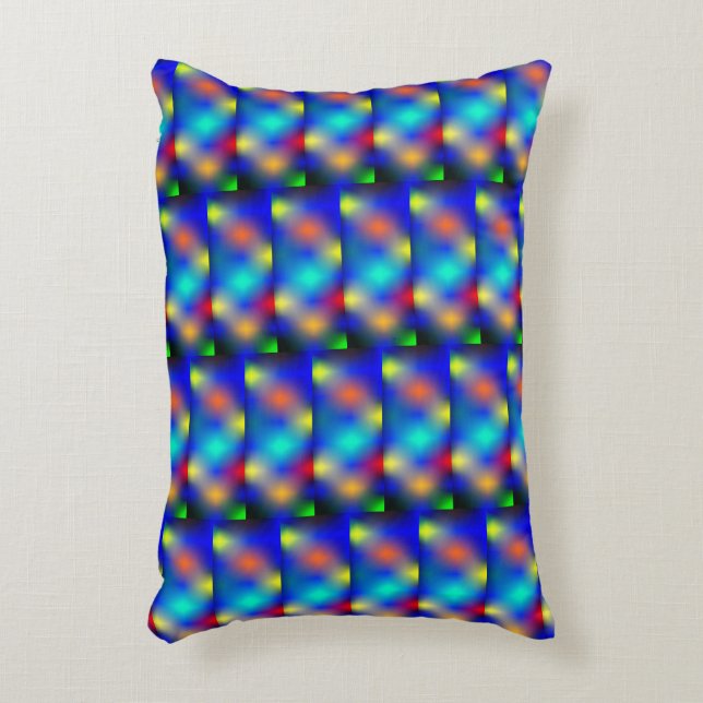Estampa colorida, "escama quadrada". accent kussen (Voorkant(Verticaal))