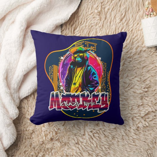 Estampa Graffiti Art Monkey Rap Hip Hop - Almofada Kussen (Deken)