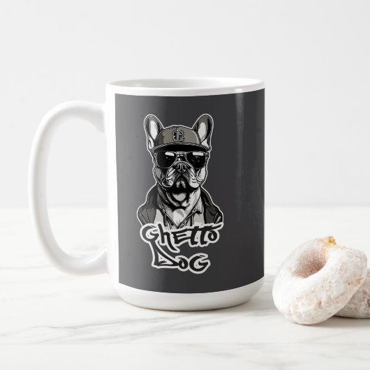 Estampa Hip Hop - Ghetto Dog - Caneca Koffiemok (Met donut)
