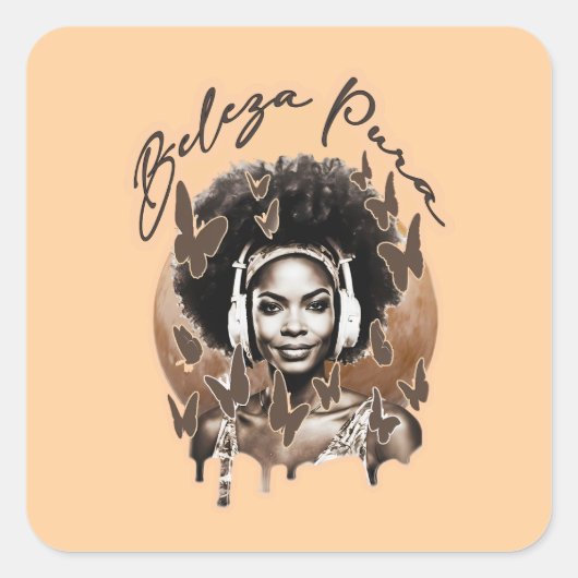 Estampa Moda - Pure Beauty – Adesivo Vierkante Sticker (Voorkant)