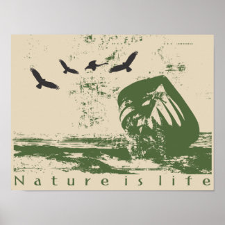 Estampa-Natuur is leven Poster