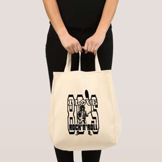 Estampa Rock - I Love 80s Rock’n’Roll – Bolsas Tote Bag (Voorkant (product))