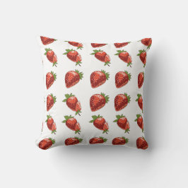 Estampado de fresas en patrón  kussen