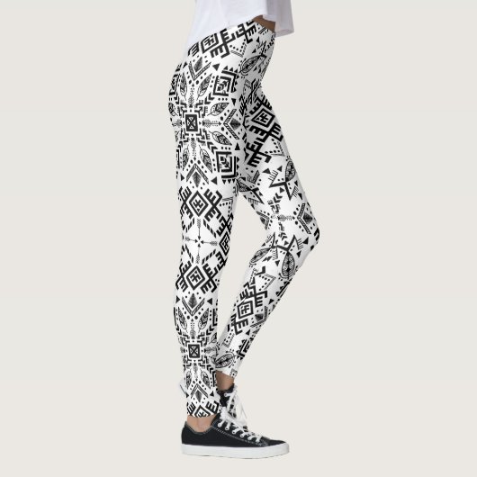 Estampado de Tejido Artesanal | Efecto Punto Boho Leggings (Rechts)