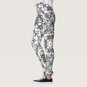 Estampado de Tejido Artesanal | Efecto Punto Boho Leggings (Links)
