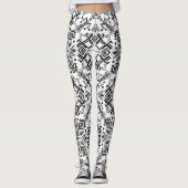Estampado de Tejido Artesanal | Efecto Punto Boho Leggings (Voorkant)
