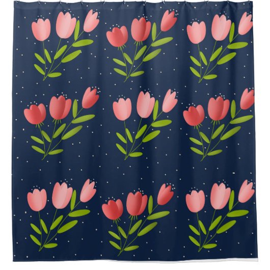 estampado de tulipanes douchegordijn (Voorkant)