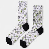 estampado integral de parís con flores sokken (Links)