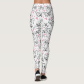 estampado integral de parís con notas musicales leggings (Achterkant)