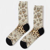 estampado integral huellas de mascotas sokken (Links)