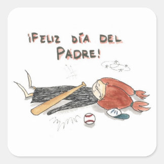 Estampillas del Dia del Padre Vierkante Sticker