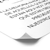 Estas Velas Arden Trouw Herdenkingsbord in het Spa Poster (Hoek)