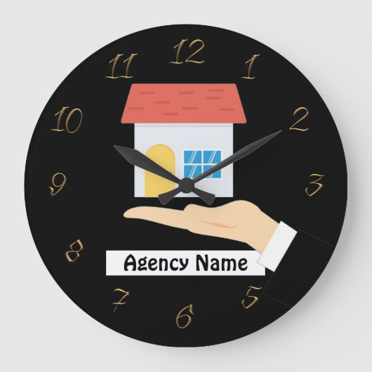Estate Agency Large Clock Grote Klok (Voorkant)