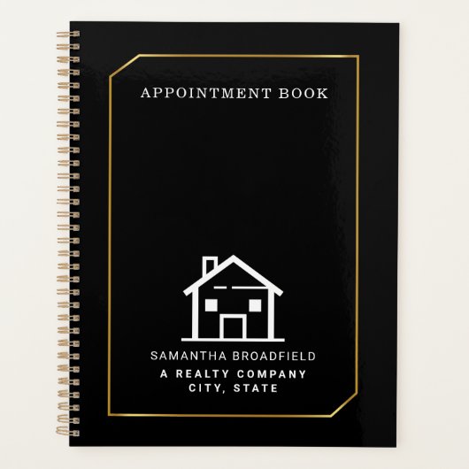 Estate Agent Broker Logo Benoeming Book Planner (Voorkant)