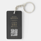 Estate Agent Custom Name Gold Key Logo Sleutelhanger (achterkant)