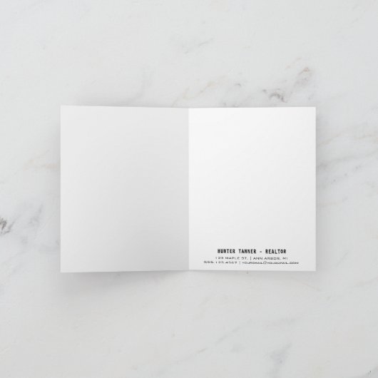 Estate Agent Custom Stationery Client Bedankkaart (Binnen)