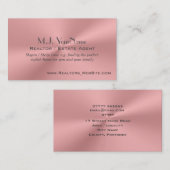 Estate Agent Estate Agent luxe roze chroom Visitekaartje (Voorkant / Achterkant)