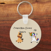 Estate Agent Gift Horse Dabbing Unicorn Sleutelhanger (Voorkant)