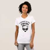 Estate Agent Messy Bun Cat Eye Sunbril T-shirt (Voorkant volledig)