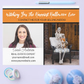 Estate Agent oranje halloween-teken Flyer (Enkel)