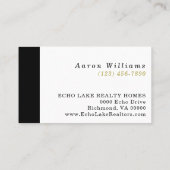 Estate Agent Voeg uw Logo en foto toe | Realtor Visitekaartje (Achterkant)