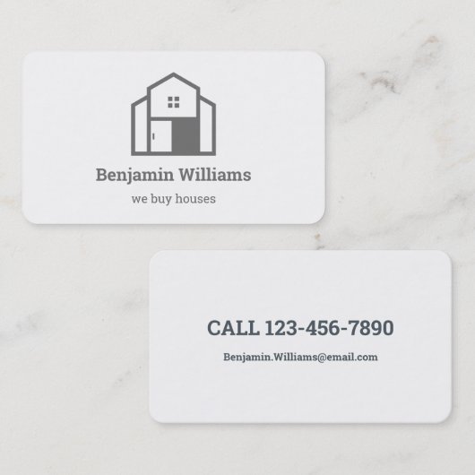 Estate Agent We kopen huizen Visitekaartje (Voorkant / Achterkant)