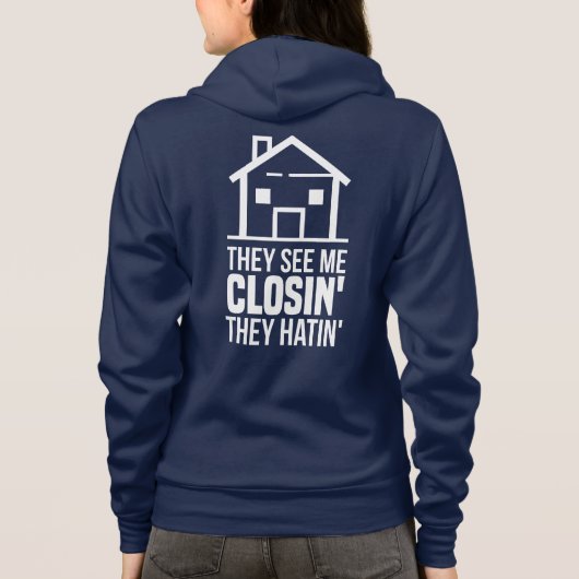 Estate Agent Ze zien me als eindredacteur Hoodie (Achterkant)