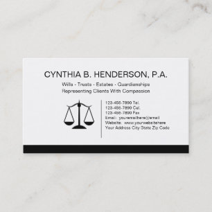 Estate Attorney Visitekaartjes