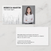 Estate Business Woman | Achtergrond stad Visitekaartje (Voorkant / Achterkant)