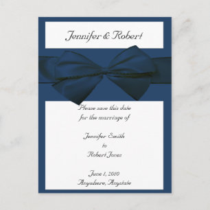 Estate Collectie Marine Blue Wedding Aankondigingskaart