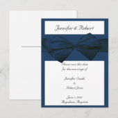 Estate Collectie Marine Blue Wedding Aankondigingskaart (Voorkant / Achterkant)