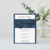 Estate Collectie Marine Blue Wedding Aankondigingskaart (Staand voorkant)