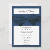 Estate Collectie Marine Blue Wedding Invitation Kaart (Voorkant)