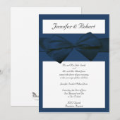 Estate Collectie Marine Blue Wedding Invitation Kaart (Voorkant / Achterkant)