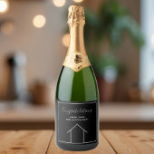 Estate Company Custom Housewarming Gift Sparkling Wijnetiket