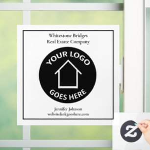 Estate Company Custom Logo Realtor Marketing Raamsticker