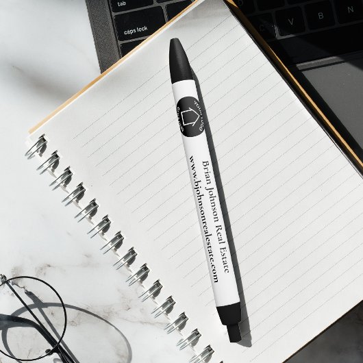 Estate Company Custom Logo Realtor Marketing Zwarte Inkt Pen